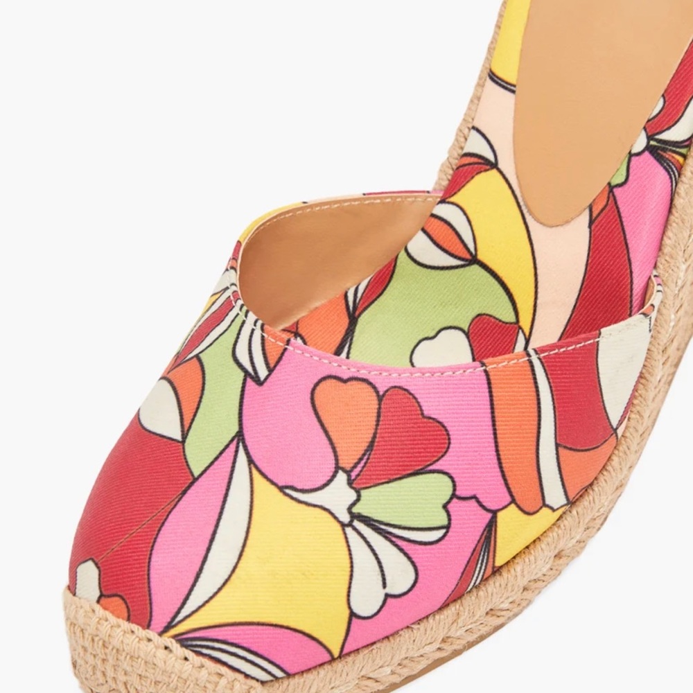 FUNKY FUCHSIA FLORAL WEDGES - Picture 6 of 6